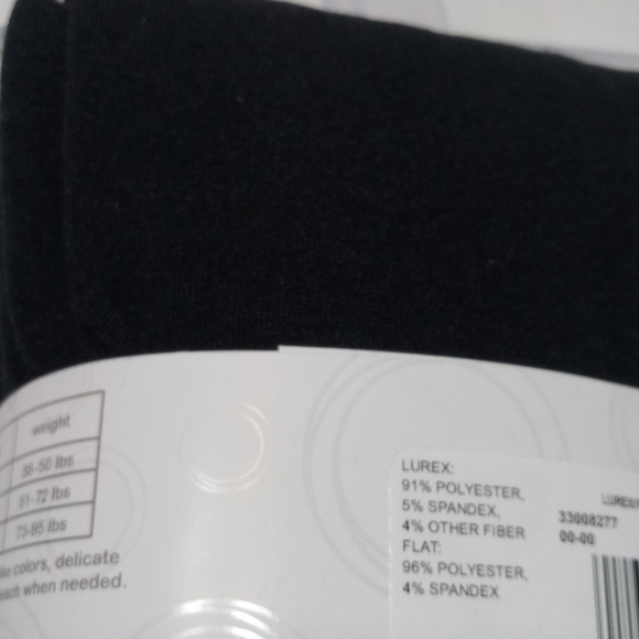 Girls 2 Pair Fleeced Footless Tights Size: Large - Picture 4 of 4